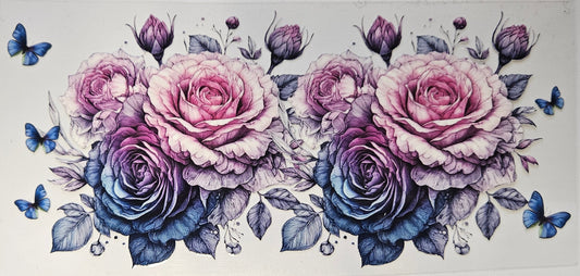16 oz Wrap Blu/Pnk/Purple Roses