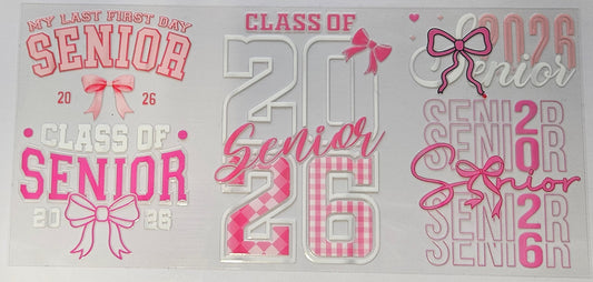 16 oz Wrap Pink Senior 26