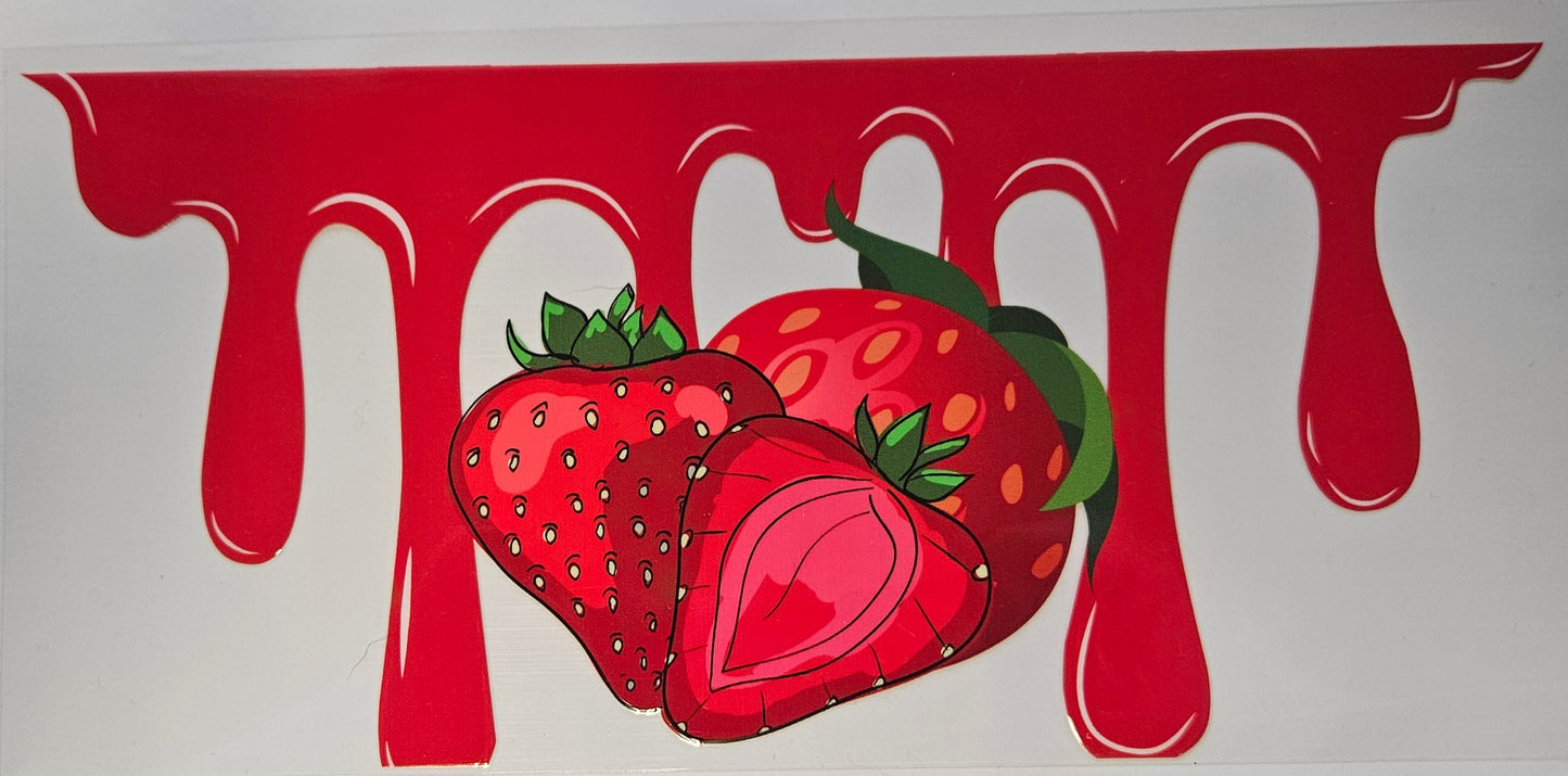 16 oz Wrap Strawberry Drip