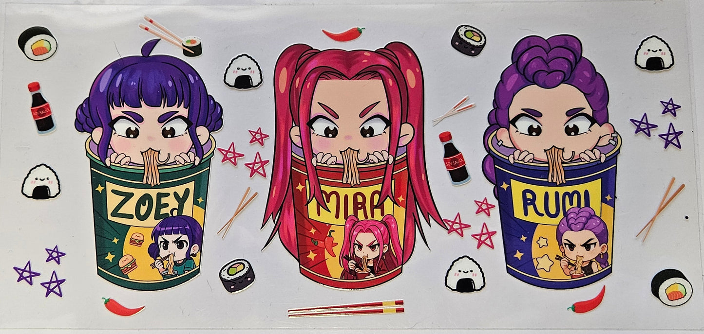 16 oz Wrap K Pop Huntrix Character Ramen