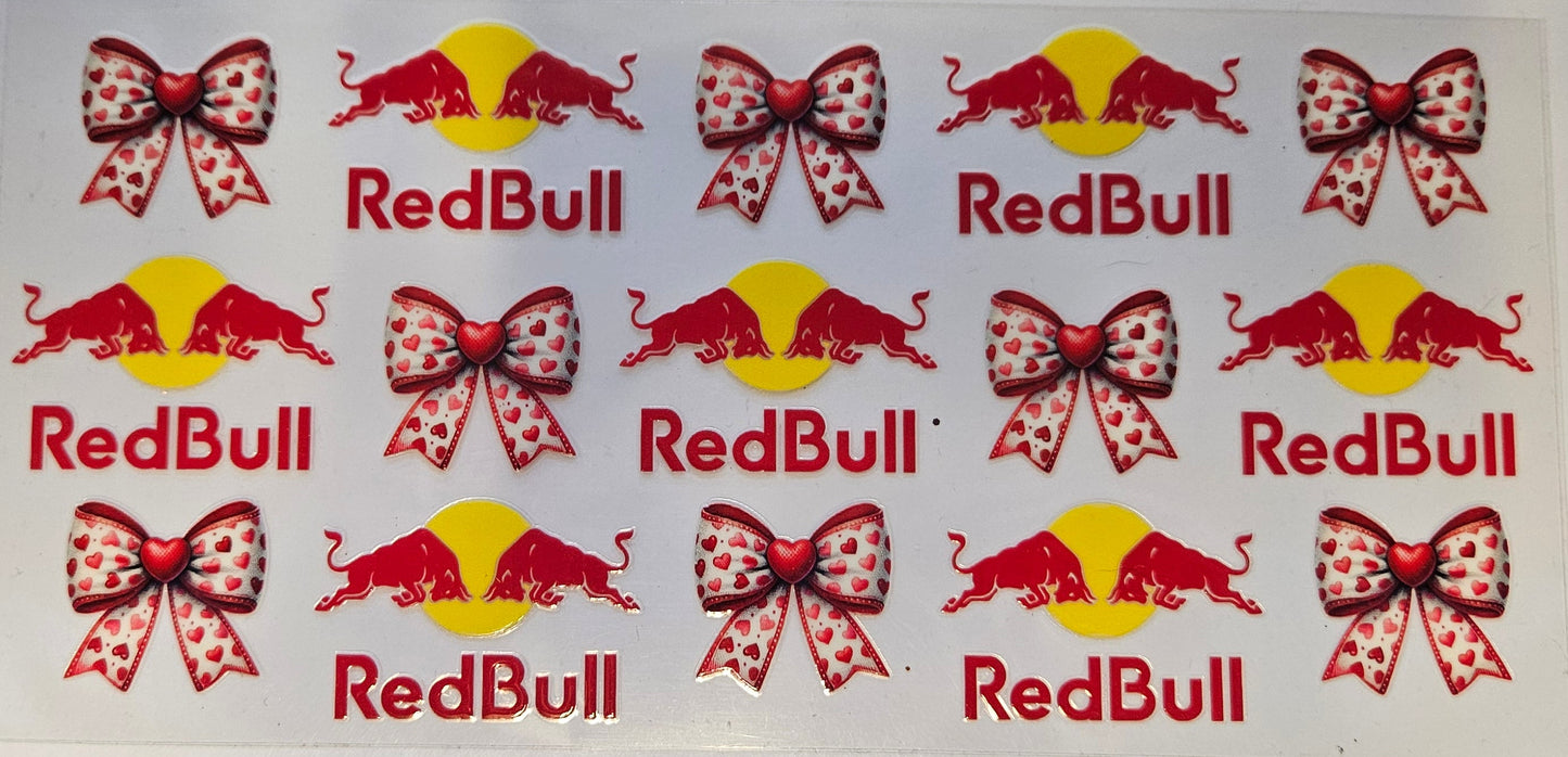 16 oz Wrap Red Bull W/ Bows