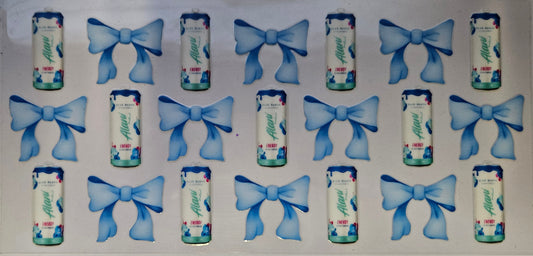 16 oz Wrap Blue Alani W/ Blue Bows