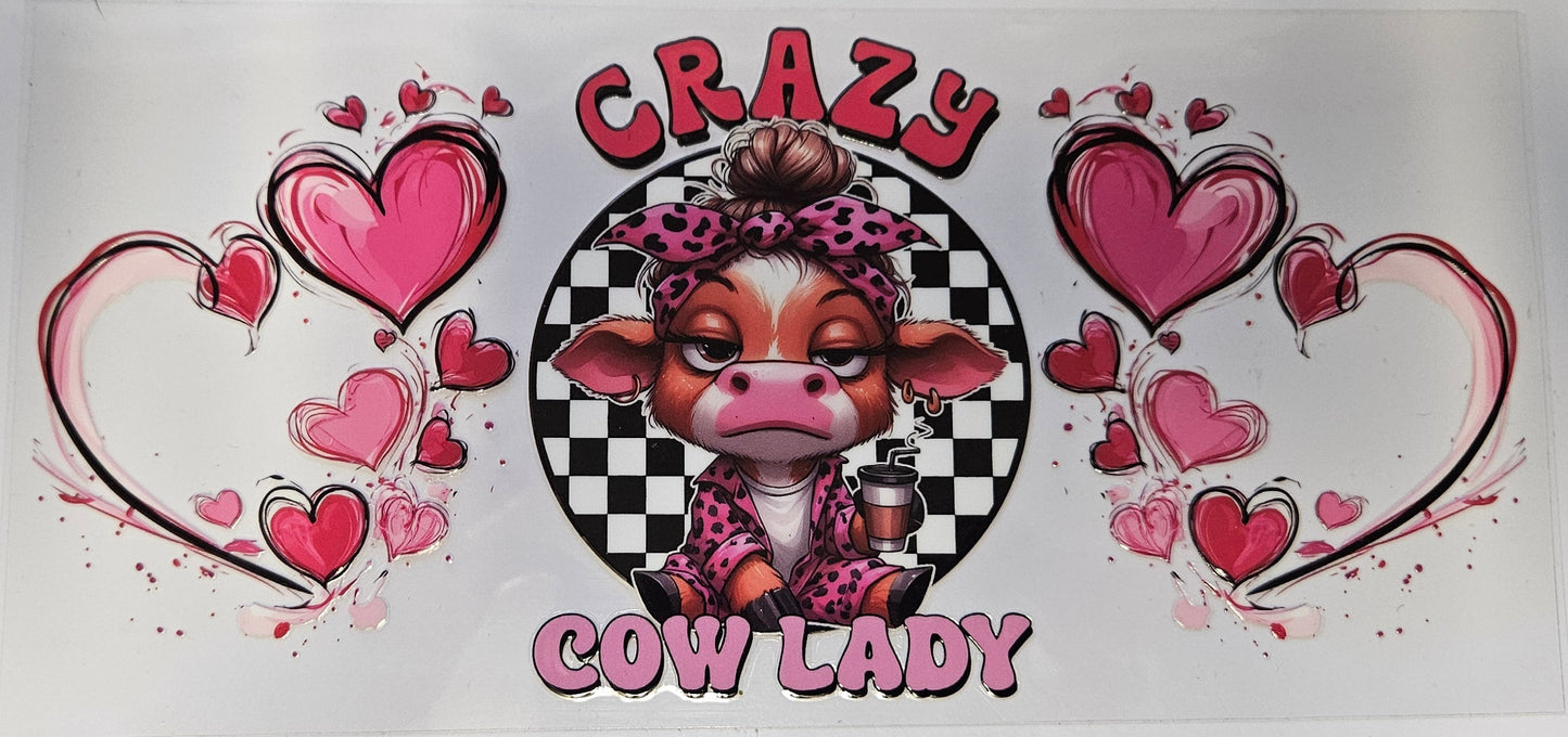 16 oz Wrap Crazy Cow Lady