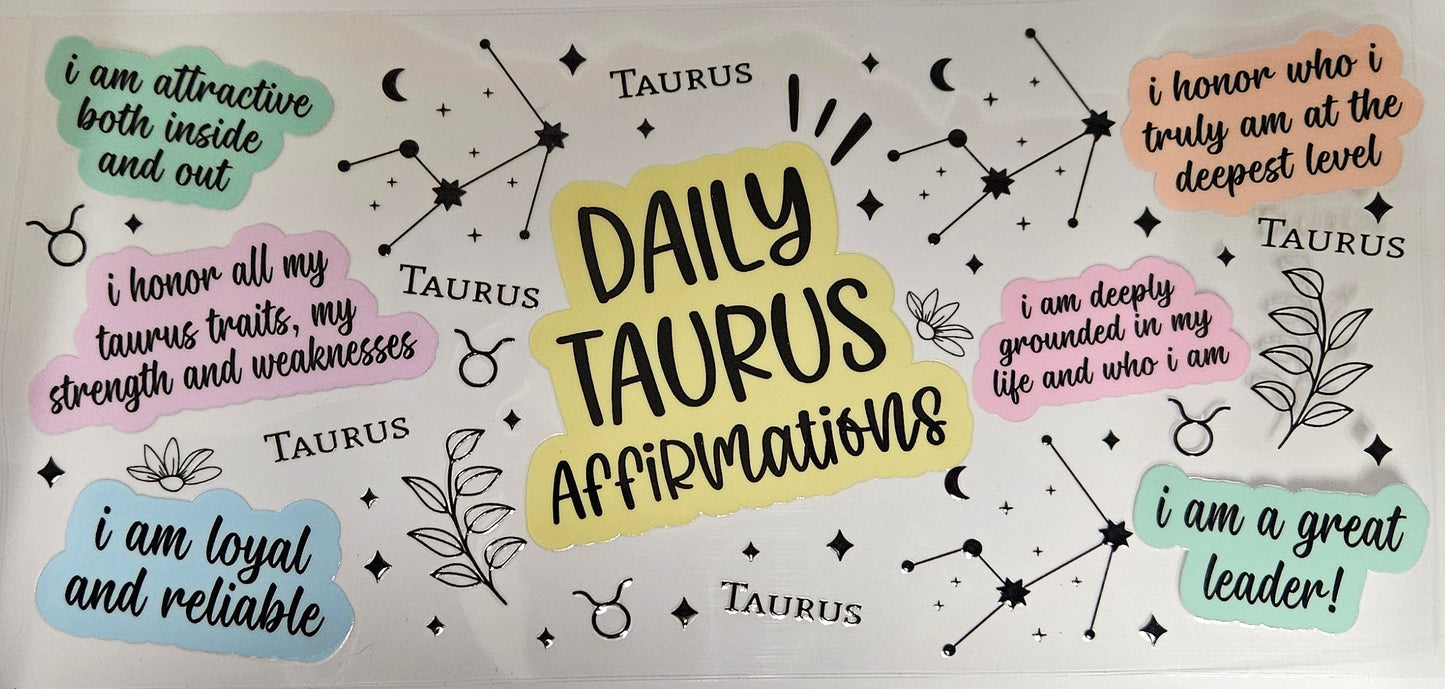 16 oz Wrap Daily Taurus Affirmations
