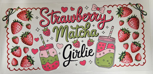 16 oz Wrap Strawberry Matcha Girlie
