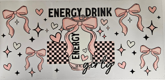 16 oz Wrap Energy Drink Girly