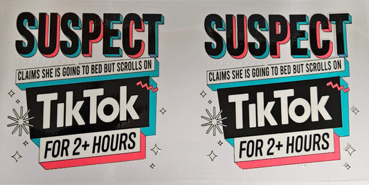 16 oz Wrap Suspect claims she's going to bed early, but scrolls on TikTok