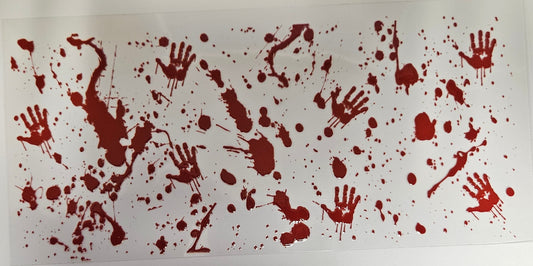 16 oz Wrap Bloody Hand Print