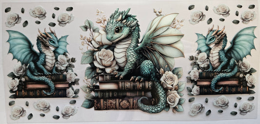 16 oz Wrap Blue Dragons W/ Books