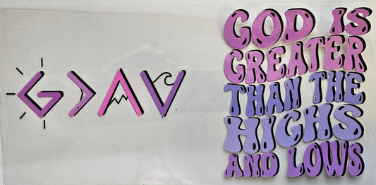 16 oz Wrap God is Greater than Highs and Lows