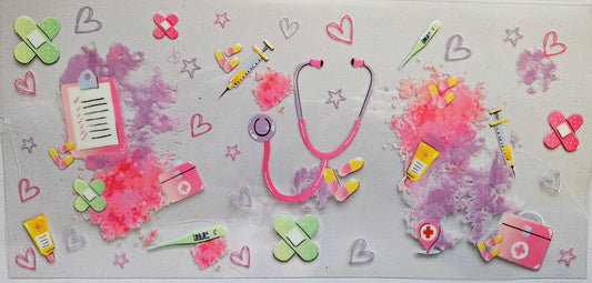 16 oz Wrap Watercolor Nurse