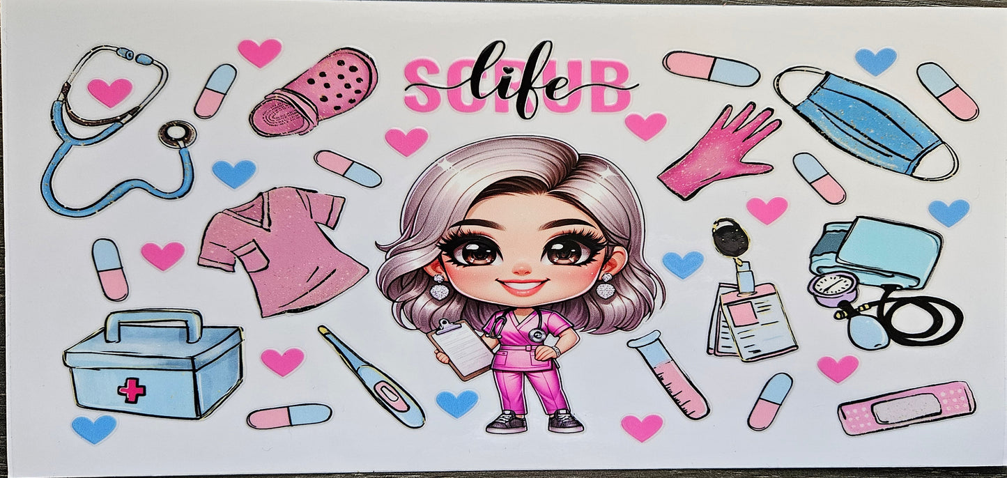 16 oz Wrap Scrub Life