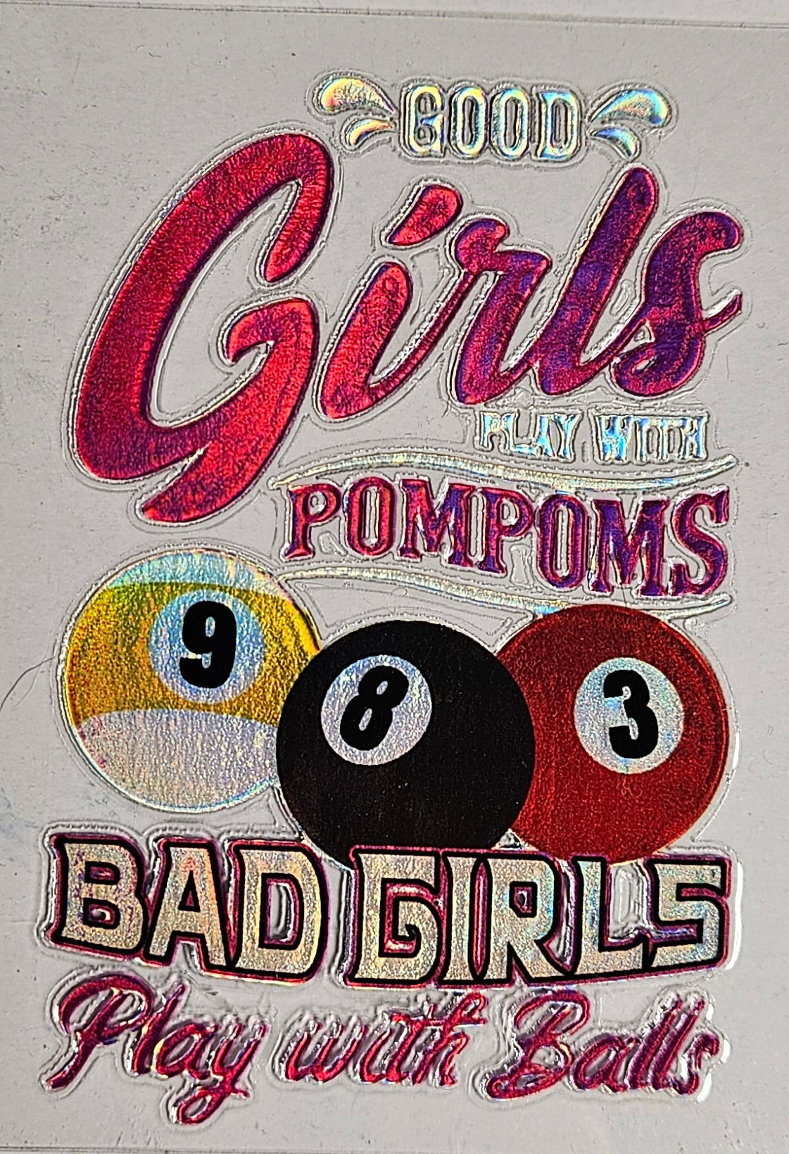 Decal Good Girls Play with Pompoms