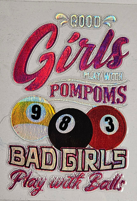Decal Good Girls Play with Pompoms