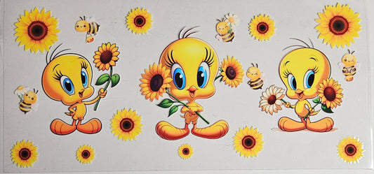 16 oz Wrap Tweety Bird W/ Sunflowers