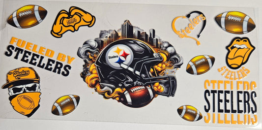 16 oz Wrap Yellow & Black Team