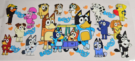 16 oz Wrap Bluey Characters