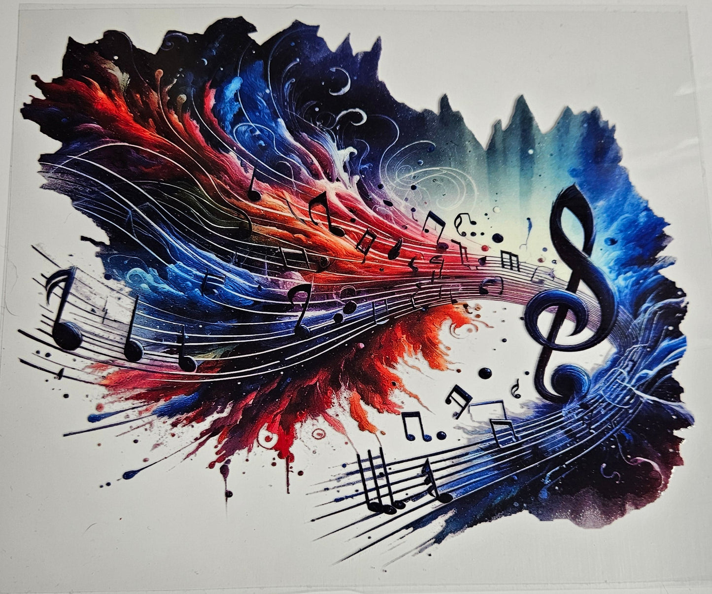 40 oz Wrap Musical Notes