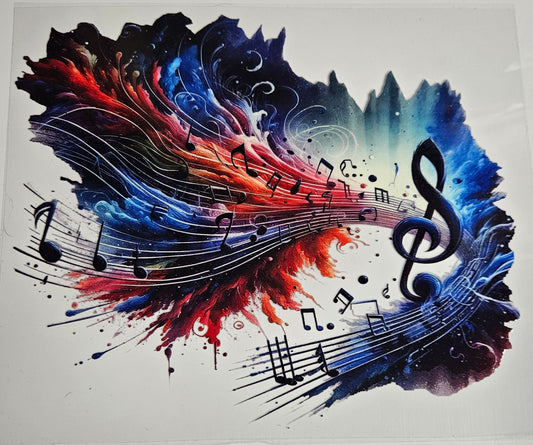 40 oz Wrap Musical Notes