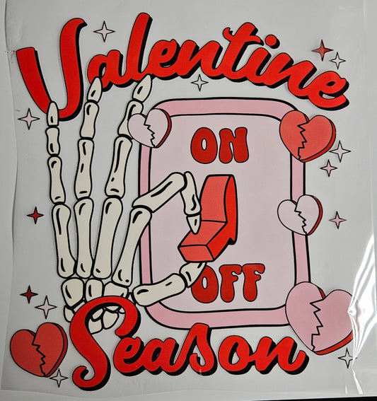 DTF Apparel Valentine's Day Season Skeleton