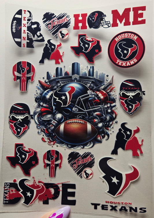 16/20 oz Decal Sheet Texan Football