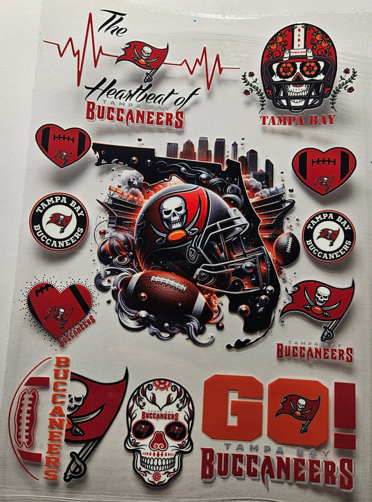16/20 oz Decal Sheet Buccaneers Football