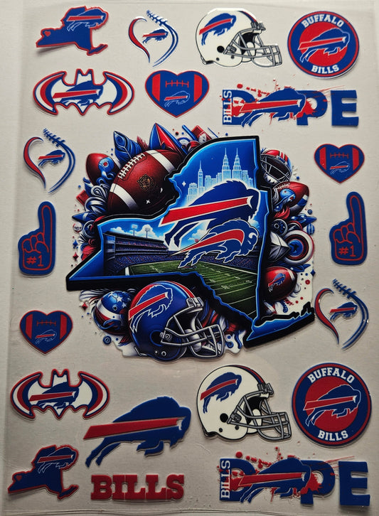 16/20 oz Decal Sheet Bills Football