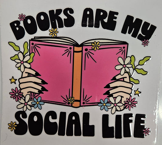 16/20 oz Decal Books are my Social Life
