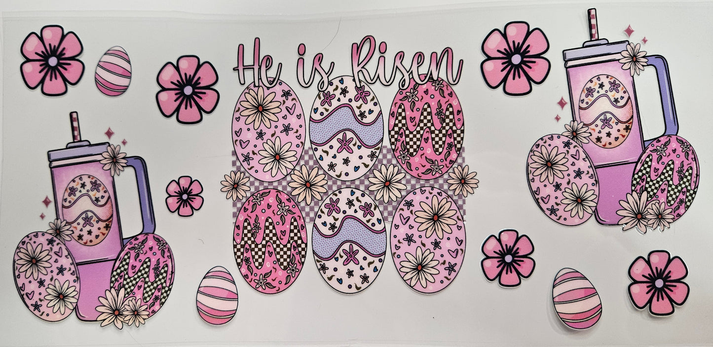 16/20 oz Wrap He is Risen Easter Eggs