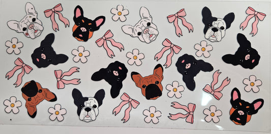 16/20 oz Wrap French Bulldogs W/ Bows