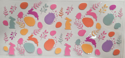 16/20 oz Wrap Colorful Easter Eggs and Bunnies