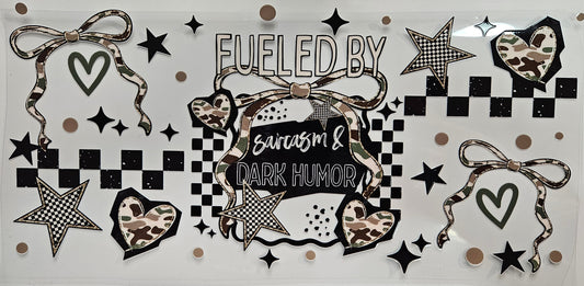 40 oz Wrap Fueled by Sarcasm and Dark Humor