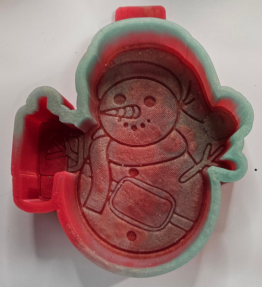 Mold Snowman W/ Tumbler, Beanie, and Scarf