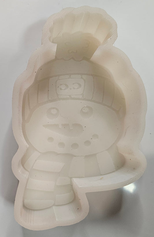 Mold Snowman W/ Beanie and Scarf