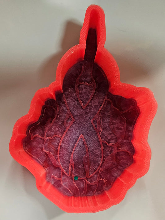 Mold Middle Finger Skeleton W/ Ribbon