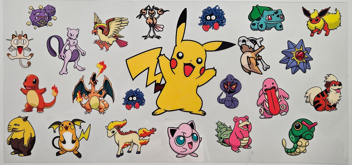 16/20 oz Wrap Pokeman Characters