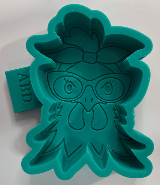 Mold Lady Chicken W/ Bandanna and Glasses