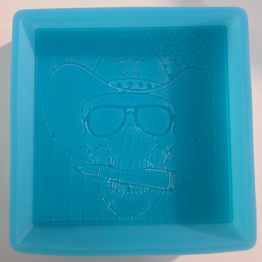Mold Cowboy Skull American Flag