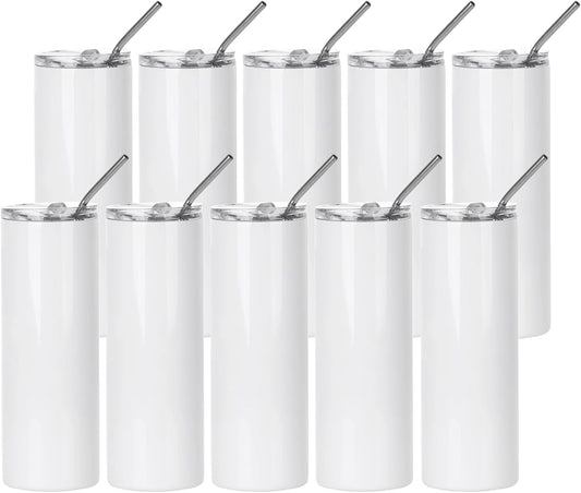 20 oz Coated Skinny Stainless Steel Tumbler