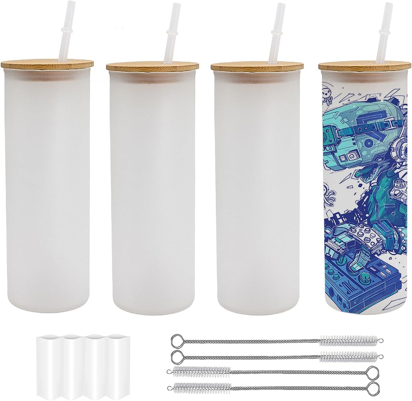 25 oz Frosted Skinny Glass Tumbler