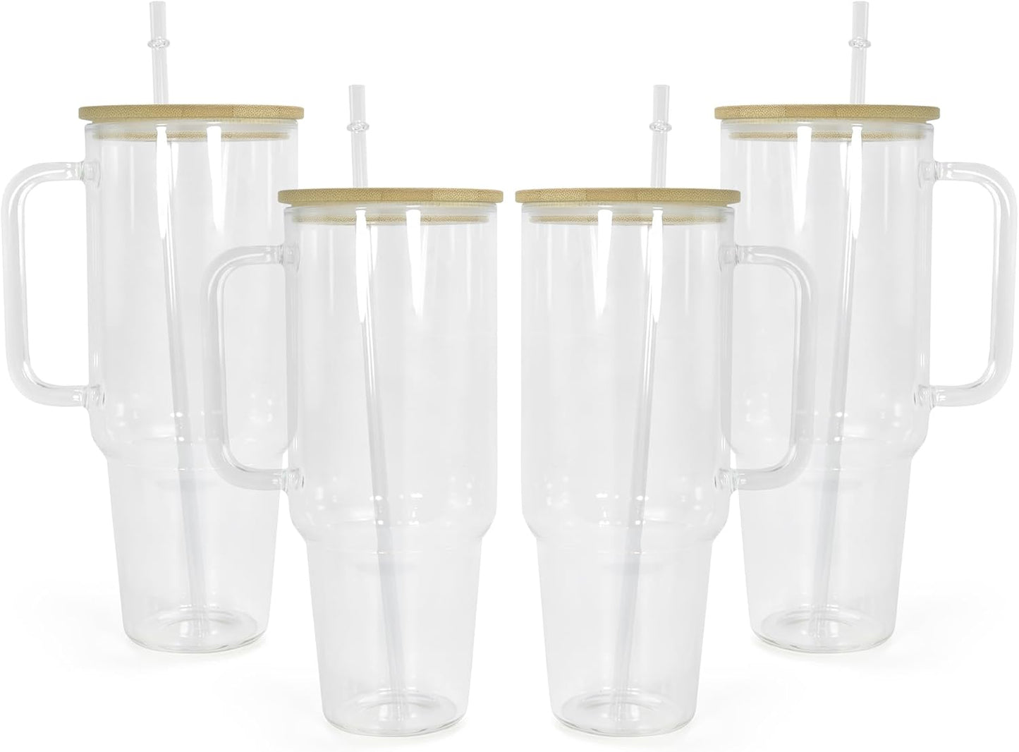 40 oz Glass Tumbler W/ Handle