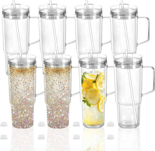 40 oz Acrylic Snow Globe Tumbler