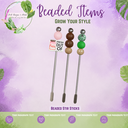 Beaded Coffee Stir Stick