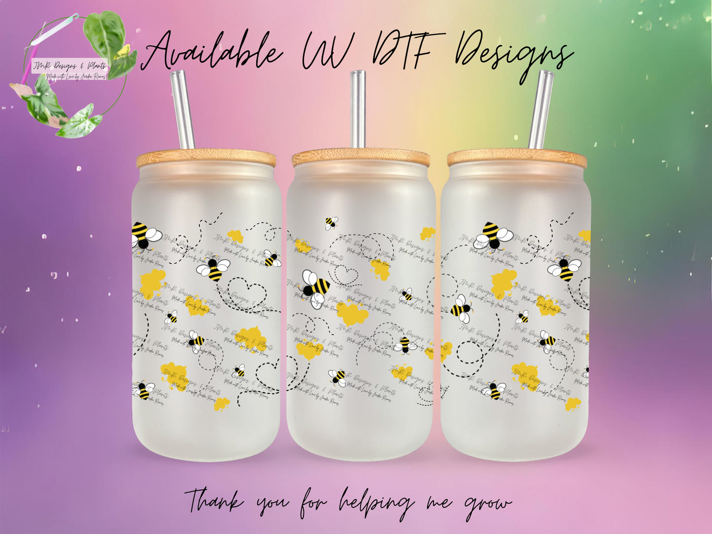 16/20 oz Wrap Bees Buzzing