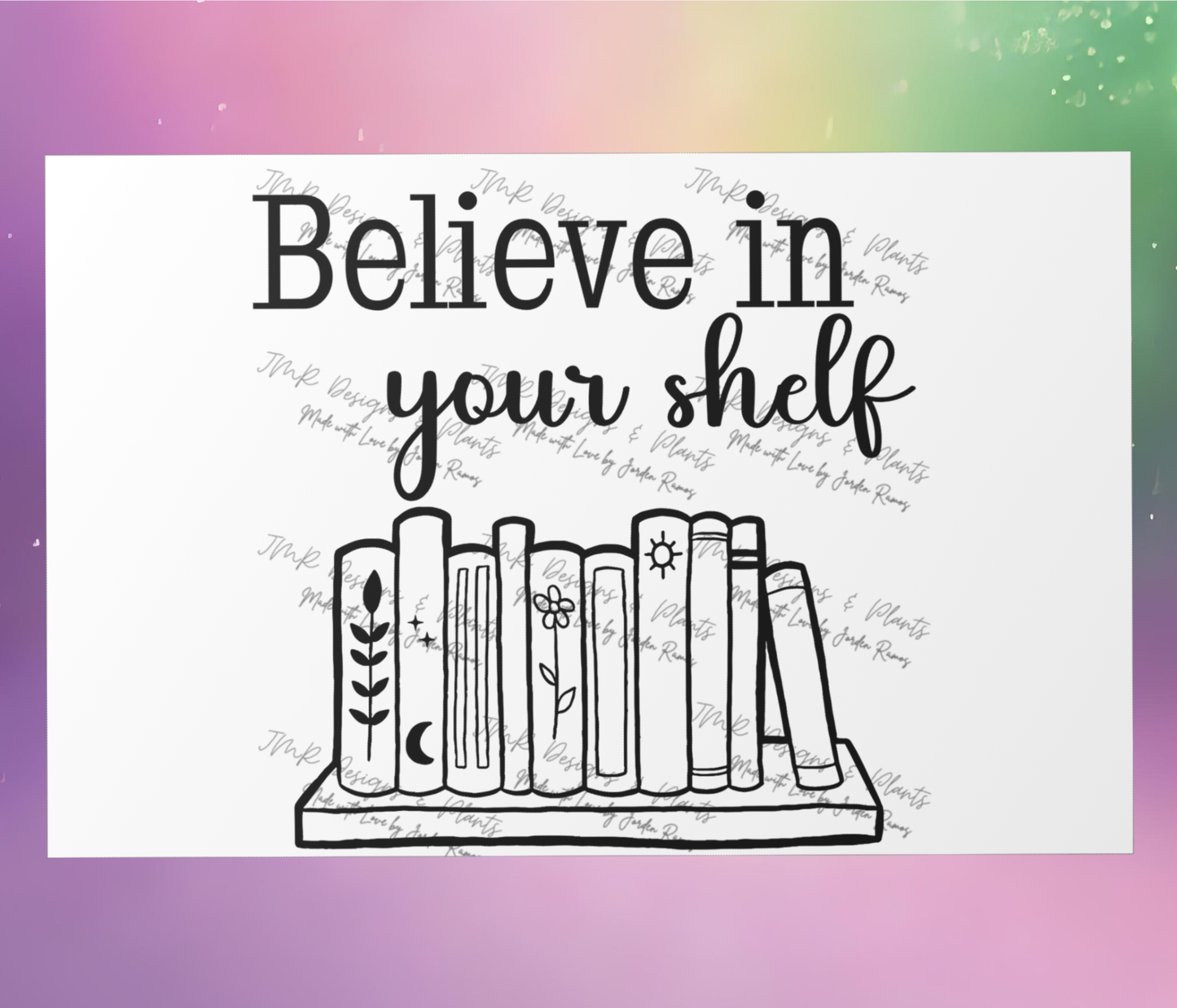 10"X8"/12"X8" Wall Decor Believe in your Shelf