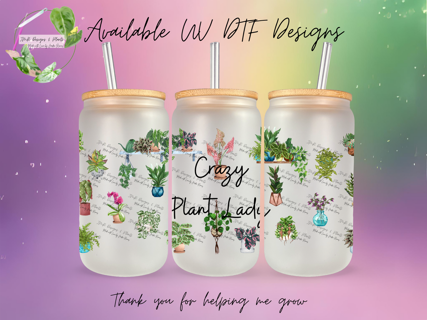 16/20 oz Wrap Crazy Plant Lady