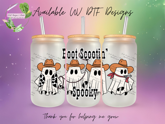 16/20 oz Wrap Boot Scootin Spooky Ghost