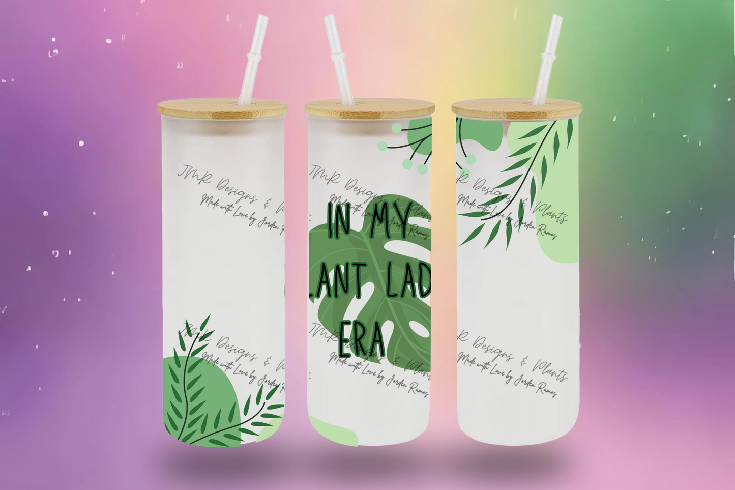 20/25 oz Wrap In my Plant Lady Era Monstera Leaf