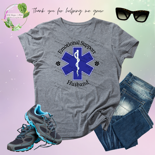 T Shirt Design Emotional Support Husband