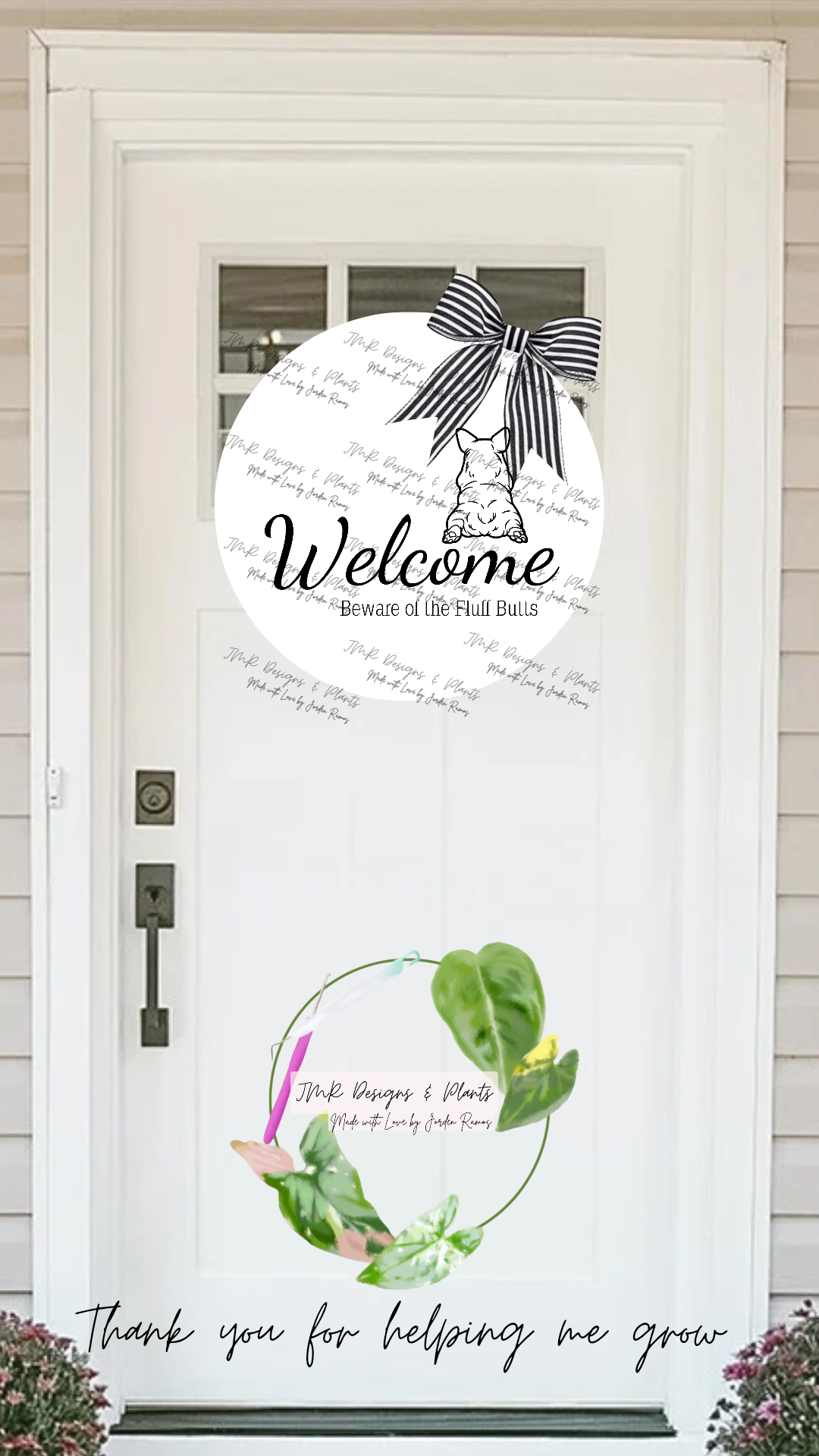 12"/14" Circle Welcome Sign Design Welcome Beware of the Fluff Butts